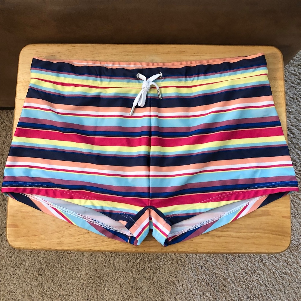 2(X)IST MEN'S CABO SWIM TRUNK MULTI STRIPE XL NWOT